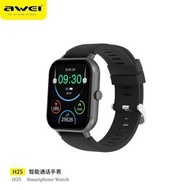 AWEI - G86 用維 智慧型手錶 H25 血壓 血氧 心率 監測通話IP67防水錶盤運動手錶(黑色)