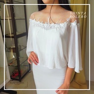 Shinta bolero cape robe cover wedding dress bride dress by CIEL BRIDE