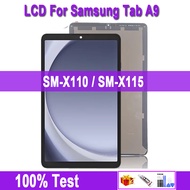 8.7 "แท็บ A9แท็บจอแอลซีดีสำหรับซัมซุง A9 SM-X110 SM-X115สัมผัสหน้าจอ LCD หน้าจอดิจิตอลแผงประกอบกระจก