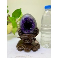 Uruguay Amethyst Dinosaur Eggs 2.1kg Collectibles Height 21 Width 10 Matching High-End Sandalwood So