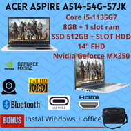 ACER Aspire A514-54G-57JK -i5 gen11 - Ram 8GB / 12GB / SSD 512GB - VGA 2GB- 14" FHD
