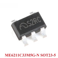 100Pcs/10pcs ME6211 ME6211C33 ME6211C33M5G ME6211C33M5G-N S2RC S2Xz SOT23-5 3.3V 500mA Low Dropout L