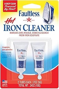 FAULTLESS Hot Iron Cleaner, Non-Toxic Steam Iron Cleaner, Removes Melted Fabrics, Glue, Hard Water,