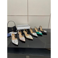 Aquazzur金菠萝2025新款高跟鞋尖头钻扣凉鞋高跟鞋细跟尖头凉鞋