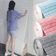 3D Brick Pattern Wall Sticker Self-Adhesive Panel Waterproof Living Room Wallpaper Home Decoration