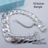 (TP580) 925 original silver bangle for men perak tulen gelang lelaki