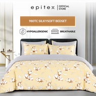 Epitex Silkysoft Printed 980TC Bedsheet Set With Quilt Cover - Bedset - Soft & Comfortable - Lightwe