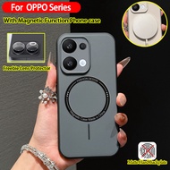 OPPO Reno 13F 13 5G Casing Skin-Feeling Colored Magnetic Shockproof Case with Camera Lens Protector 