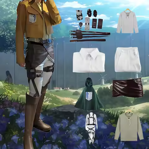 Cosplay Anime Levi Ackerman Mikasa Ackerman Cosplay Costume Eren Jaeger Outfits Hange Zoe Cosplay Co