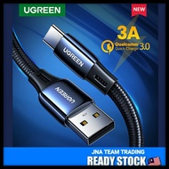 UGREEN USB Type C Cable 5V 3A Zinc Alloy USB A to USB C Fast Charger Samsung Galaxy S20 S10 Note9 3A