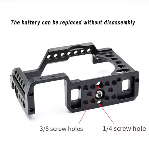 【A99P】Aluminum Alloy Camera Cage Rig with Cold Shoe Mount for Sony A6000/A6300/A6400/A6500 Cameras S