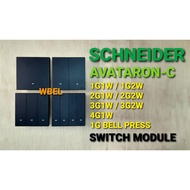 SCHNEIDER AVATARON C SERIES FLUSH SWITCH DARK GRAY (1G1W / 1G2W / 2G1W / 2G2W / 3G1W / 3G2W / 4G1W /