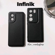 HITAM Softcase LEATHER Black INFINIX NOTE 12 NOTE 12 PRO SMART 6 HD SMART 3 PLUS SMART 5 HOT 30I GT 10 PRO