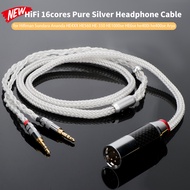 16 Cores Pure Silver 2x 3.5mm Headphone Cable 4PIN XLR Upgrade Cable for Hifiman Arya HE1000se HE6se