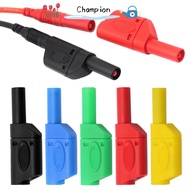 CHAMPIONO Banana Plug, Black Red Stackable Banana Plug Connector, Adapter 4MM Banana Plug Wire Solde