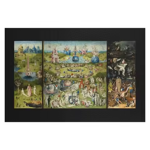 The Garden of Earthly Delights triptych by Hieronymus Bosch Jigsaw Puzzle Wooden Jigsaws For Adults 