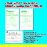 (PROMO MURAH) Cetak Nota 2 ply U. 1/4 FOLIO Custom Nama Sendiri Murah Cetak Nota Custom Cetak Nota l