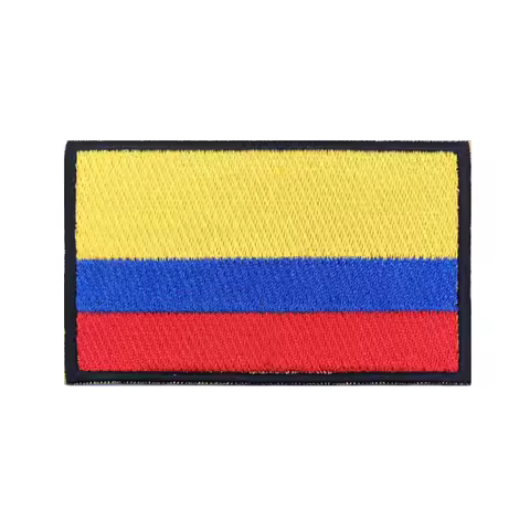 Colombia flag Patches Armband Embroidered Patch Hook & Loop Iron On Embroidery Badge Military Stripe
