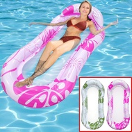 Foldable Floating Water Hammock Float Lounger Inflatable Pool Mat Floating Bed Chair Swimming Air Mattress Pool Essories