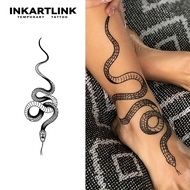 INKARTLINK 8*18cm 1pc Snake Herbal Juice Temporary Tattoo, Magic Tattoo, 15 Days Wear, Semipermanent