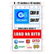 ♞,♘,♙GCASH CASH IN CASH OUT and LOAD TARPAULIN ....