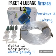 NAJMAAQUATIC - Paket aerator 4 Output Murah selang 10m. Mesin aerator 2Lubang