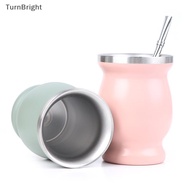 [TurnBright] Yerba Mate Cup 304 Stainless Steel 8oz Argentine Yerba Mate Gourd With illas [MY]