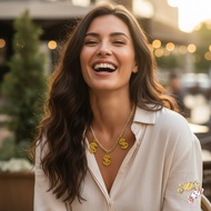 Dollar-Sign Necklace Hip-Hop Style Street Fashion Acrylic Material Lightweight Comfortable Design