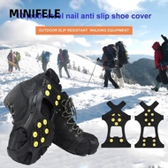 MINIFELE Ice Claw, Universal 10 Teeth Ice Gripper Spike,  Spike Anti-Slip Shoes Crampons For Shoes