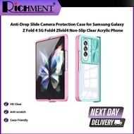 Anti-Drop Slide Camera Protection Case for Samsung Galaxy Z Fold 4 5G Fold4 Zfold4 Non-Slip Clear Ac