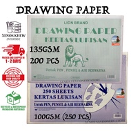 LION DRAWING PAPER 100GSM [250 SHEETS] / DRAWING PAPER 135GSM [200 SHEETS]