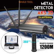 【Philippines warehouse】Gold Detector AKS Metal Detector 1200m Range Rechargeable Locator Finder Gold