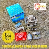 EX5 4 VALVE SWIPOH SUPERHEAD SW IPOH HEAD 4 VALVE 17/19MM HONDA EX5 W100 MODENAS KRISS 100
