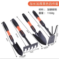 Bộ 4 món dụng cụ làm vườn tay cầm bọc cao su chắc chắn siêu tiện dụng gồm cuốc xẻng cào đất-----
