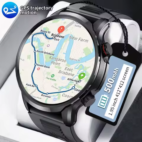 LIGE Motion Trajectory GPS Smart Watch For Men 500Ah Extra-Long Battery Waterproof Steel Rugged Smar