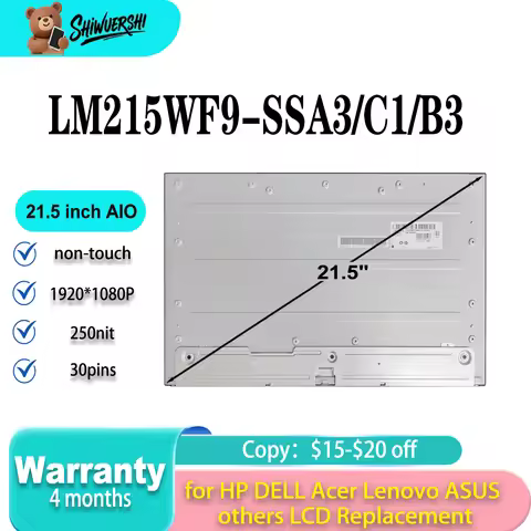 New Original A+ 1920*1080P LM215WF9 SSA3 LM215WF9 SSC1 LM215WF9 SSB3 21.5 inch FHD LCD Screen For Al