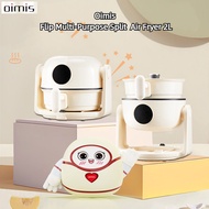 Oimis Flip Split Multifunction Air Fryer 2L Multifunctional Foldable Turn Over Air Fryer Stew Pot Sm