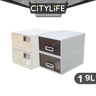 Citylife 19L Stackable Storage Chest Drawers box Home Organizer Drawer Plastic Cabinet G-5202