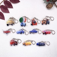 Potdemiel | 1/11Pcs Disney Cars Lightning McQueen Keychain Accessories Acrylic Charms Pendant For Ba