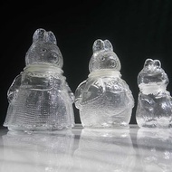 【老時光 OLD-TIME】早期二手台灣製兔子家族儲物罐玻璃罐(整組)