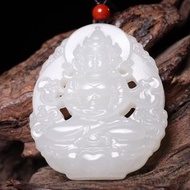 秒殺價 天然新疆和田玉羊脂玉淨瓶觀音吊墜