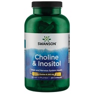 Swanson Choline & Inositol Nerve Support Mental Function 250/250 Milligrams 250 Capsules