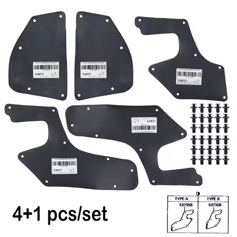 5pc Rubber Splash Shields Inner Fender Liner Apron Seals Guards & Clips For Toyota 4Runner N180 3rd 