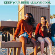 Beer Bottle Cooler Sleeves Zip Up Neoprene Insulated Sleeve-Keep Beer Cold and Hands Warm 12 OZ 8pac