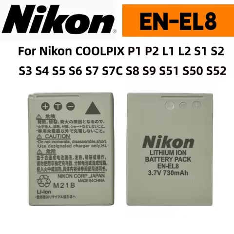 Original EN-EL20 EN-EL20a Battery for Nikon Coolpix P1100, P1000, P950, Coolpix A, Nikon 1 AW1, 1 V3