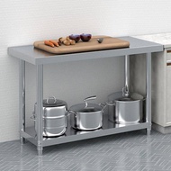Stainless steel workbench, kitchen thickened operation table, storage rack, vegetable cutting table