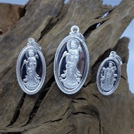 7699 #999纯银观音佛牌 Original 999 Silver GuanYin Pendant 纯999银观音佛牌  (平安 Peace，安全 Safe) Silver Pendant 银吊坠