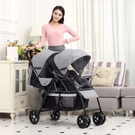 Baby's Only ORGANIC Twin Stroller Baby Car Big and Small Baby Stroller Winter One Step Double Brake One Piece Car Collec
