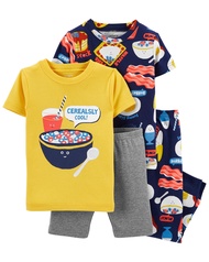 4-Piece Toddler and Baby Boy's Snug fit Cotton Pajamas (Cerealsly Cool, 3T)