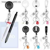 F1MY Retractable Pen Holder Keychain Pull Badge Reel ID Strap Name Card Badge Holder Reel Spring Key
